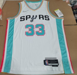 NBA 33 Jones Spurs 21-22 city 75th Anniversary Maillot